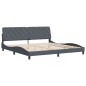 vidaXL Estructura cama con cabecero terciopelo gris oscuro 200x200 cm vidaXL Estructura cama con cabecero terciopelo gris oscuro 200x200 cm