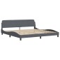vidaXL Estructura cama con cabecero terciopelo gris oscuro 200x200 cm vidaXL Estructura cama con cabecero terciopelo gris oscuro 200x200 cm