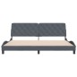 vidaXL Estructura cama con cabecero terciopelo gris oscuro 200x200 cm vidaXL Estructura cama con cabecero terciopelo gris oscuro 200x200 cm