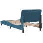vidaXL Estructura de cama con luces LED terciopelo azul 80x200 cm