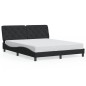 vidaXL Estructura de cama con luces LED terciopelo negro 160x200 cm vidaXL Estructura de cama con luces LED terciopelo negro 160x200 cm