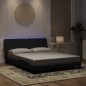 vidaXL Estructura de cama con luces LED terciopelo negro 160x200 cm vidaXL Estructura de cama con luces LED terciopelo negro 160x200 cm