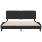 vidaXL Estructura de cama con luces LED terciopelo negro 160x200 cm vidaXL Estructura de cama con luces LED terciopelo negro 160x200 cm