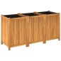 vidaXL Jardinera con forro madera maciza de acacia 150x50x75 cm vidaXL Jardinera con forro madera maciza de acacia 150x50x75 cm