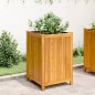 vidaXL Jardinera con forro madera maciza de acacia 50x50x75 cm vidaXL Jardinera con forro madera maciza de acacia 50x50x75 cm