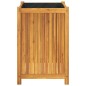 vidaXL Jardinera con forro madera maciza de acacia 50x50x75 cm vidaXL Jardinera con forro madera maciza de acacia 50x50x75 cm