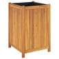 vidaXL Jardinera con forro madera maciza de acacia 50x50x75 cm vidaXL Jardinera con forro madera maciza de acacia 50x50x75 cm