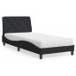 vidaXL Cama con colchón terciopelo negro 80x200 cm