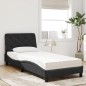 vidaXL Cama con colchón terciopelo negro 80x200 cm