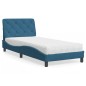 vidaXL Cama con colchón terciopelo azul 80x200 cm vidaXL Cama con colchón terciopelo azul 80x200 cm