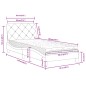 vidaXL Cama con colchón terciopelo azul 80x200 cm vidaXL Cama con colchón terciopelo azul 80x200 cm