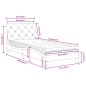 vidaXL Cama con colchón terciopelo azul 90x190 cm