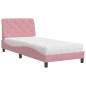 vidaXL Cama con colchón terciopelo rosa 90x200 cm vidaXL Cama con colchón terciopelo rosa 90x200 cm