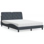 vidaXL Cama con colchón terciopelo gris oscuro 120x200 cm