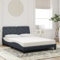 vidaXL Cama con colchón terciopelo gris oscuro 120x200 cm