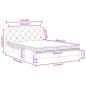 vidaXL Cama con colchón terciopelo gris oscuro 120x200 cm
