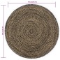 vidaXL Alfombra de yute tejida a mano negro y natural 90 cm vidaXL Alfombra de yute tejida a mano negro y natural 90 cm