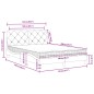 vidaXL Cama con colchón terciopelo gris claro 140x200 cm vidaXL Cama con colchón terciopelo gris claro 140x200 cm