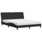 vidaXL Cama con colchón terciopelo negro 160x200 cm vidaXL Cama con colchón terciopelo negro 160x200 cm