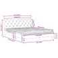 vidaXL Cama con colchón terciopelo gris claro 160x200 cm