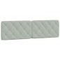 vidaXL Cama con colchón terciopelo gris claro 180x200 cm