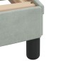 vidaXL Cama con colchón terciopelo gris claro 180x200 cm