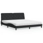 vidaXL Cama con colchón terciopelo negro 180x200 cm vidaXL Cama con colchón terciopelo negro 180x200 cm
