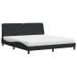 vidaXL Cama con colchón terciopelo negro 180x200 cm vidaXL Cama con colchón terciopelo negro 180x200 cm