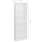 vidaXL Estantería de 5 niveles contrachapada blanco brillo 60x24x175cm vidaXL Estantería de 5 niveles contrachapada blanco brillo 60x24x175cm