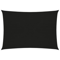vidaXL Toldo de vela HDPE negro 160 g/m² 3x4,5 m