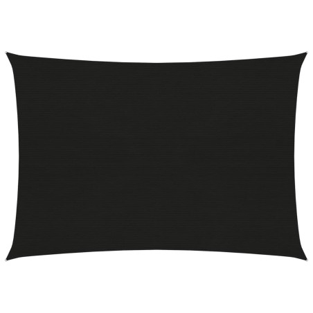 vidaXL Toldo de vela HDPE negro 160 g/m² 3x4,5 m