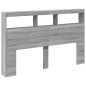 vidaXL Cabecero de cama con luz LED gris Sonoma 160x17x102 cm vidaXL Cabecero de cama con luz LED gris Sonoma 160x17x102 cm