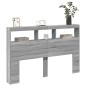 vidaXL Cabecero de cama con luz LED gris Sonoma 160x17x102 cm vidaXL Cabecero de cama con luz LED gris Sonoma 160x17x102 cm