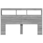 vidaXL Cabecero de cama con luz LED gris Sonoma 160x17x102 cm vidaXL Cabecero de cama con luz LED gris Sonoma 160x17x102 cm