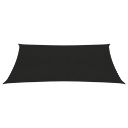 vidaXL Toldo de vela HDPE negro 160 g/m² 3x4,5 m