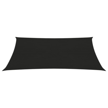 vidaXL Toldo de vela HDPE negro 160 g/m² 3x4,5 m
