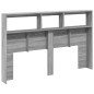 vidaXL Cabecero de cama con luz LED gris Sonoma 160x17x102 cm vidaXL Cabecero de cama con luz LED gris Sonoma 160x17x102 cm