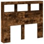 vidaXL Cabecero de cama con luz LED roble ahumado 100x17x102 cm vidaXL Cabecero de cama con luz LED roble ahumado 100x17x102 cm