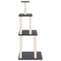 vidaXL Rascador para gatos con postes de sisal gris oscuro 149 cm vidaXL Rascador para gatos con postes de sisal gris oscuro 149 cm
