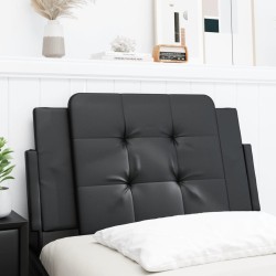 vidaXL Cabecero de cama acolchado cuero sintético negro 80 cm