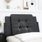 vidaXL Cabecero de cama acolchado cuero sintético negro 80 cm vidaXL Cabecero de cama acolchado cuero sintético negro 80 cm