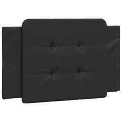 vidaXL Cabecero de cama acolchado cuero sintético negro 80 cm