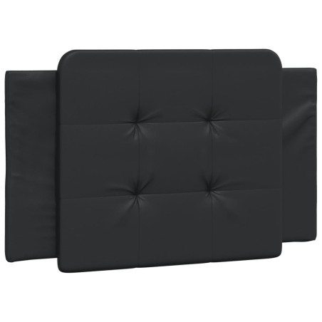 vidaXL Cabecero de cama acolchado cuero sintético negro 80 cm