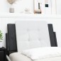 vidaXL Cabecero de cama acolchado cuero sintético blanco y negro 80 cm vidaXL Cabecero de cama acolchado cuero sintético blanco y negro 80 cm