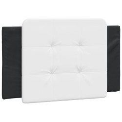 vidaXL Cabecero de cama acolchado cuero sintético blanco y negro 80 cm