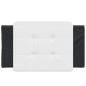 vidaXL Cabecero de cama acolchado cuero sintético blanco y negro 80 cm vidaXL Cabecero de cama acolchado cuero sintético blanco y negro 80 cm