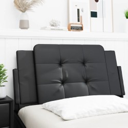 vidaXL Cabecero de cama acolchado cuero sintético negro 100 cm