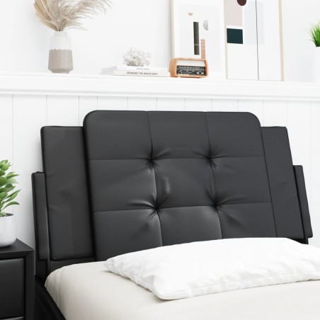 vidaXL Cabecero de cama acolchado cuero sintético negro 100 cm