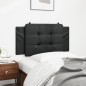 vidaXL Cabecero de cama acolchado cuero sintético negro 100 cm