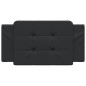 vidaXL Cabecero de cama acolchado cuero sintético negro 100 cm